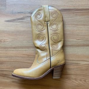 Frye light brown cowboy boots